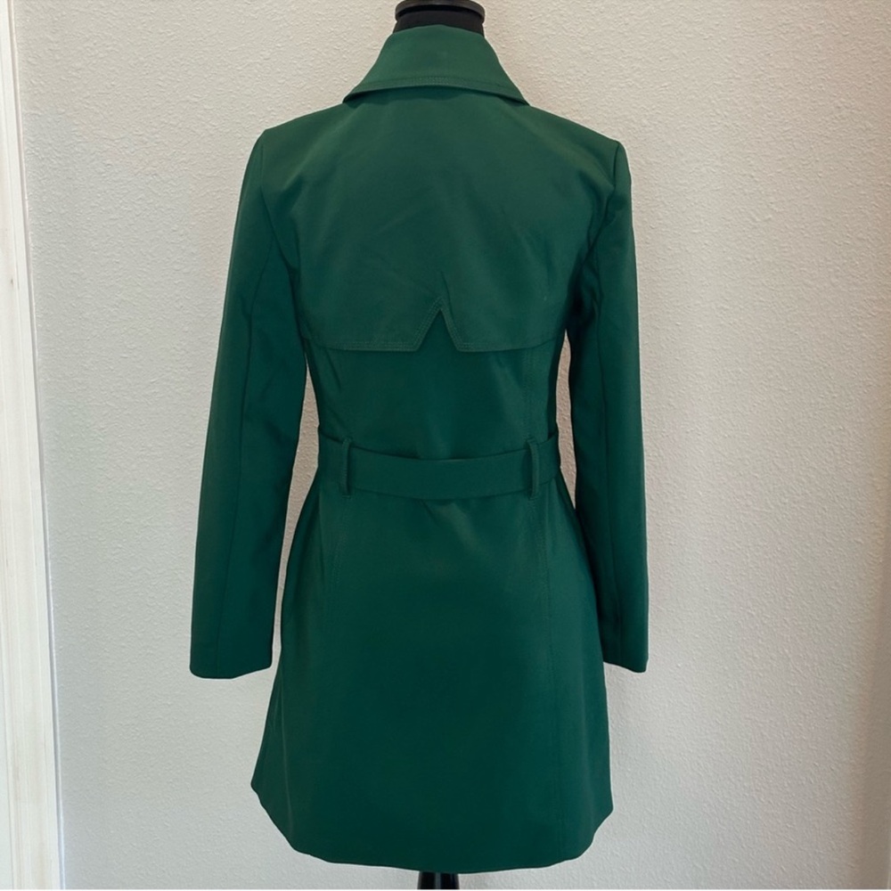 NWT - Express Vibrant Green Trench Coat - Picture 6 of 11